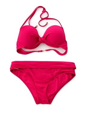 New Kiwi Saint Tropez Fandango Pink Twist Underwire Bikini Set Size T3 Medium